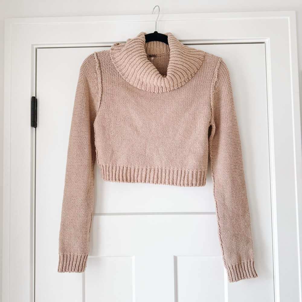 NWT Free People Cropped Knit Sweater